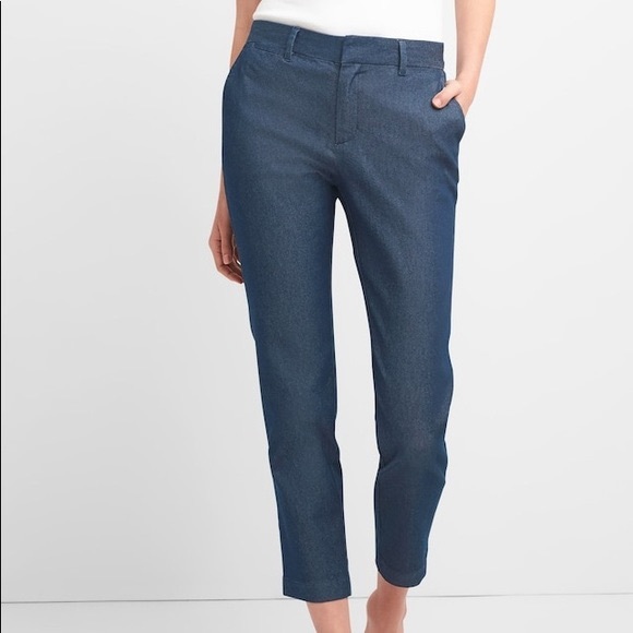 Gap Slim City Crop Pants Black NWT 6